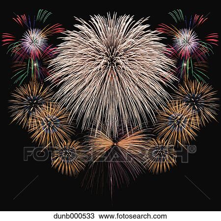 Stock Image - Fireworks. Fotosearch