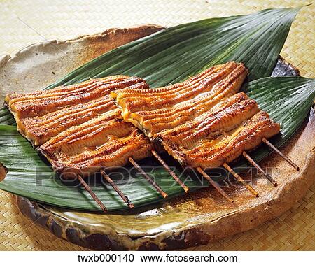 Stock Image - Grilled eel. Fotosearch