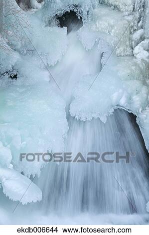 Ice and water stream View Large Photo Image Picture - Ice and water stream. Fotosearch