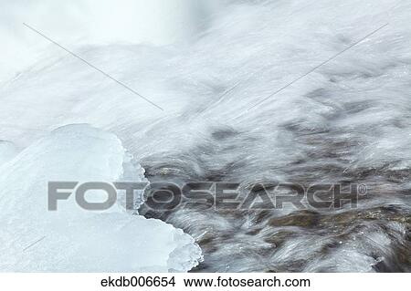 Ice and water stream View Large Photo Image Picture - Ice and water stream. Fotosearch