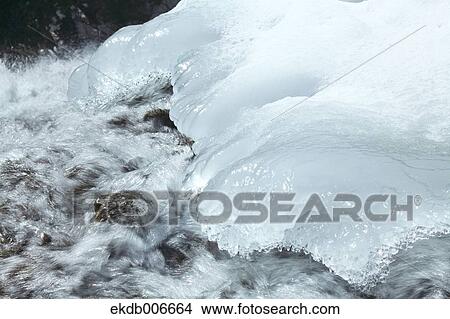 Ice and water stream View Large Photo Image Picture - Ice and water stream. Fotosearch