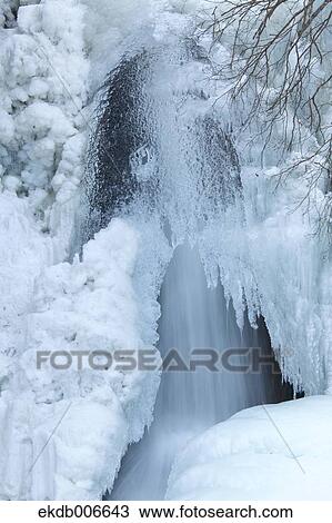 Ice and water stream View Large Photo Image Stock Image - Ice and water stream. Fotosearch