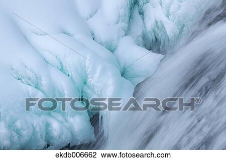 Ice and water stream View Large Photo Image Stock Image - Ice and water stream. Fotosearch