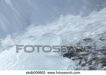 Ice and water stream View Large Photo Image Stock Image - Ice and water stream. Fotosearch