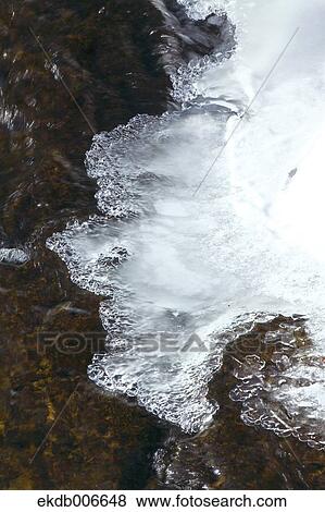 Ice and water stream View Large Photo Image Stock Photo - Ice and water stream. Fotosearch