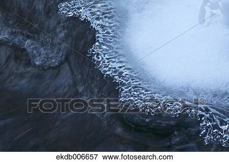 Ice and water stream View Large Photo Image Stock Photo - Ice and water stream. Fotosearch
