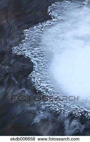 Stock Photo - Ice and water stream. Fotosearch