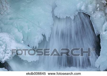Stock Photography - Ice and water stream. Fotosearch