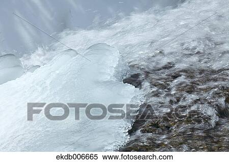 Stock Photography - Ice and water stream. Fotosearch