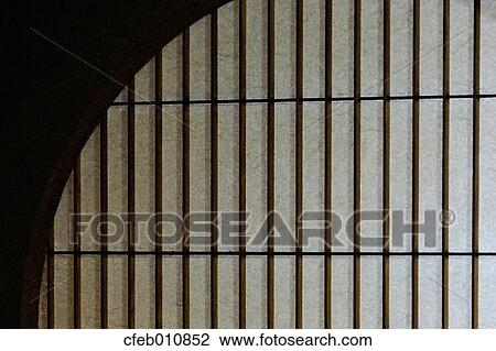 Japanese Shoji Curtain View Large Photo Image Stock Image - Japanese Shoji Curtain. Fotosearch
