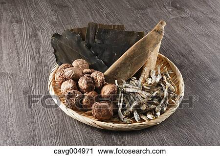 Stock Image - Japanese Style Soup Ingredients. Fotosearch