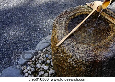 Japanese temple water basin View Large Photo Image Stock Image - Japanese temple water basin. Fotosearch