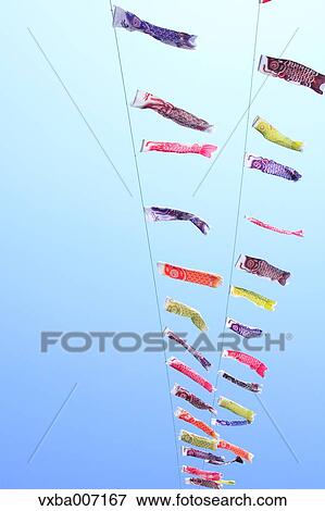 Stock Photo - Koinobori Flying Carps. Fotosearch