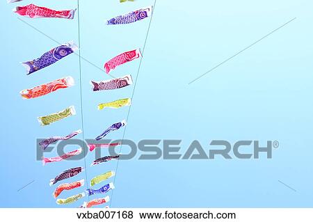 Koinobori Flying Carps View Large Photo Image Stock Photo - Koinobori Flying Carps. Fotosearch