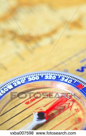 Map and compass View Large Photo Image Stock Photo - Map and compass. Fotosearch