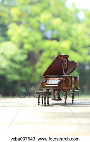 Miniature piano in nature View Large Photo Image Stock Image - Miniature piano in nature. Fotosearch