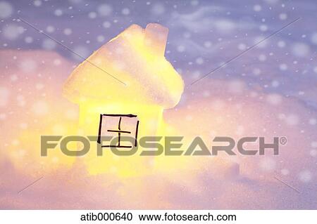 Snow house View Large Photo Image Stock Image - Snow house. Fotosearch