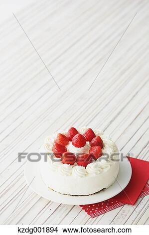 Strawberry Cake View Large Photo Image Picture - Strawberry Cake. Fotosearch