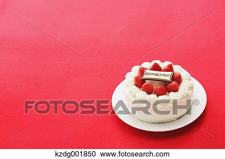 Stock Image - Strawberry Cake. Fotosearch