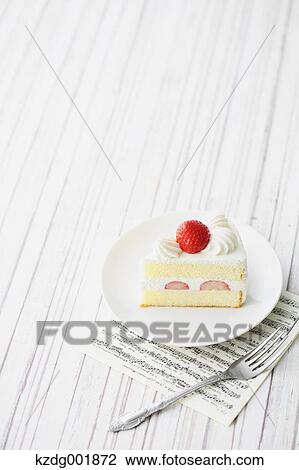 Stock Image - Strawberry Cake. Fotosearch