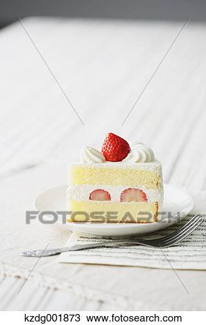 Stock Image - Strawberry Cake. Fotosearch