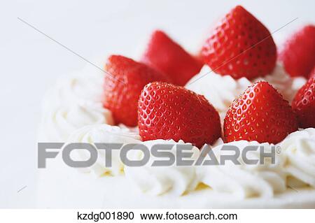 Stock Image - Strawberry Cake. Fotosearch
