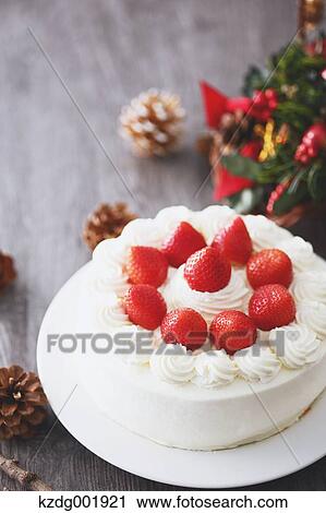 Stock Image - Strawberry Cake. Fotosearch