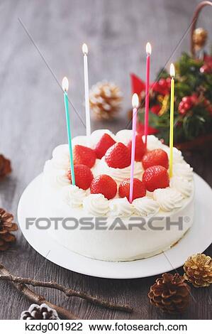 Stock Image - Strawberry Cake. Fotosearch