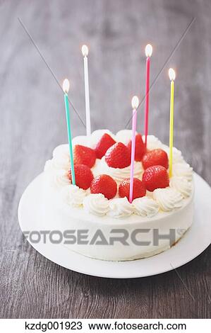 Stock Image - Strawberry Cake. Fotosearch