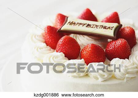 Stock Photograph - Strawberry Cake. Fotosearch