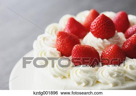 Stock Photograph - Strawberry Cake. Fotosearch