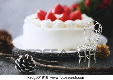 Stock Photograph - Strawberry Cake. Fotosearch
