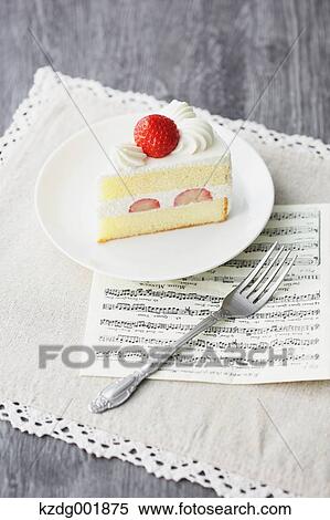 Stock Photography - Strawberry Cake. Fotosearch