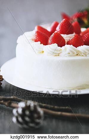 Stock Photography - Strawberry Cake. Fotosearch