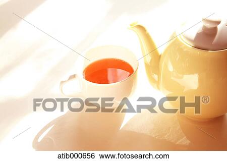 Tea cup and teapot View Large Photo Image Stock Photograph - Tea cup and teapot. Fotosearch