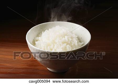 Picture - Bowl of rice. Fotosearch