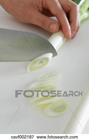 Close up of woman's hands slicing onions with a kitchen knife View Large Photo Image Stock Photo - Close up of woman's hands slicing onions with a kitchen knife. Fotosearch