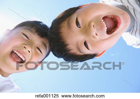 Happy Japanese kids laughing View Large Photo Image Stock Photography - Happy Japanese kids laughing. Fotosearch