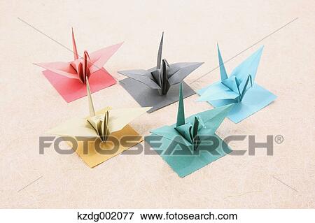 Japanese paper cranes View Large Photo Image Stock Photo - Japanese paper cranes. Fotosearch