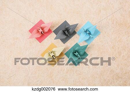 Japanese paper cranes View Large Photo Image Stock Photograph - Japanese paper cranes. Fotosearch