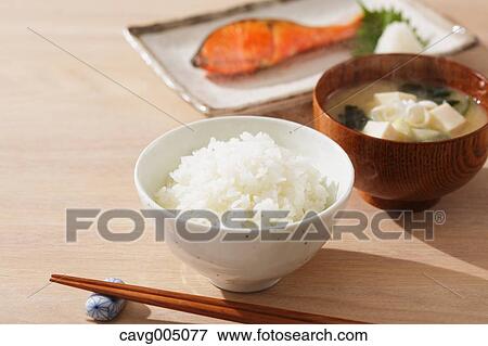 Stock Photo - Japanese style breakfast. Fotosearch