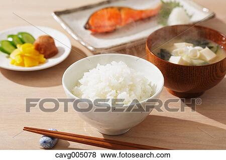 Stock Photo - Japanese style breakfast. Fotosearch