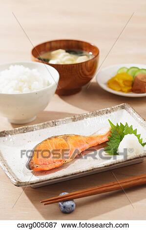 Stock Photo - Japanese style breakfast. Fotosearch