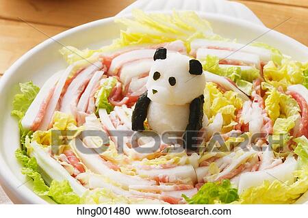 Japanese style casserole with grated radish animal decoration View Large Photo Image Stock Image - Japanese style casserole with grated radish animal decoration. Fotosearch