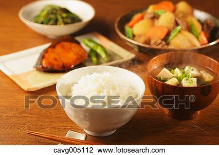 Stock Image - Japanese style set menu. Fotosearch