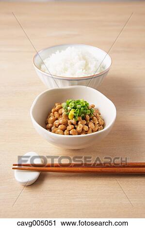 Natto beans and bowl of rice View Large Photo Image Stock Image - Natto beans and bowl of rice. Fotosearch