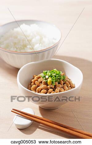 Natto beans and bowl of rice View Large Photo Image Stock Image - Natto beans and bowl of rice. Fotosearch
