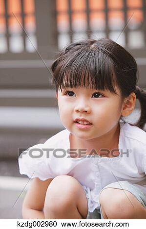Stock Image - Young girl portrait. Fotosearch