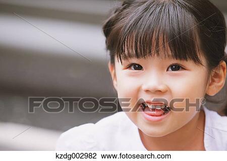 Stock Image - Young girl portrait. Fotosearch