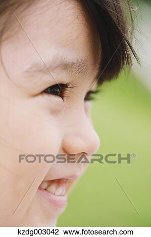 Stock Image - Young girl portrait. Fotosearch